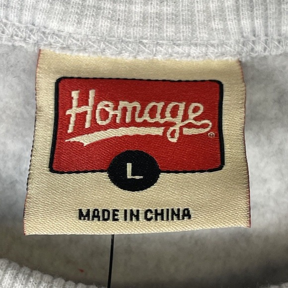 Homage Sweater Mens Large Gray Oilers Football NFL Sweatshirt Pullover Adult NWT - Picture 5 of 10